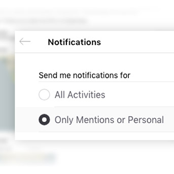 Custom notifications settings with Brief