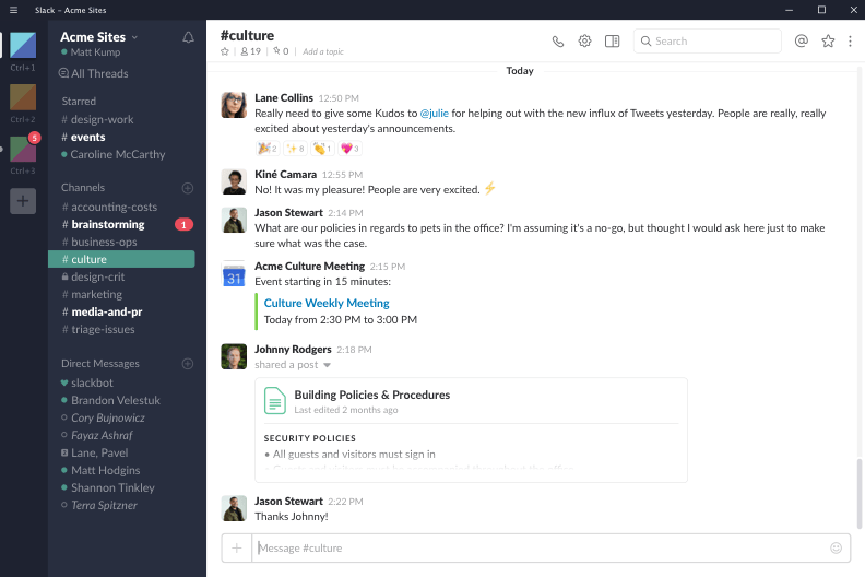 slack best productivity apps